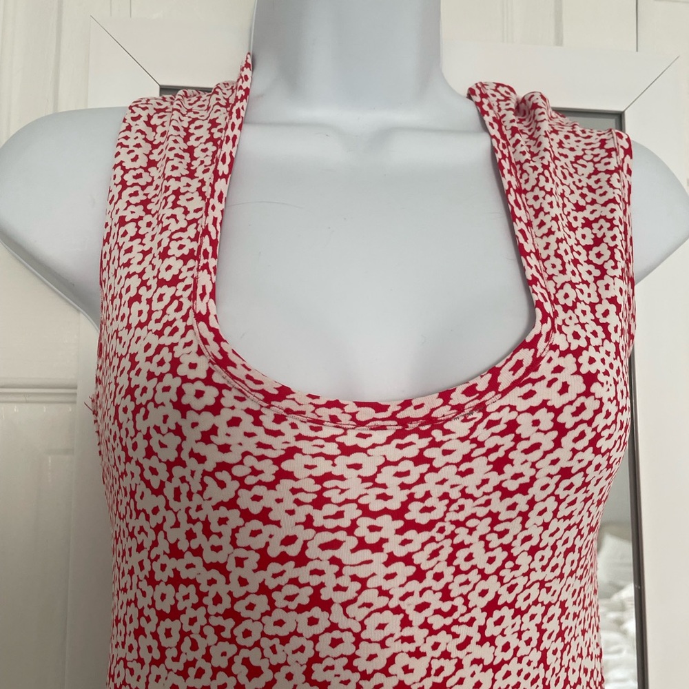 Free People red and white floral dress